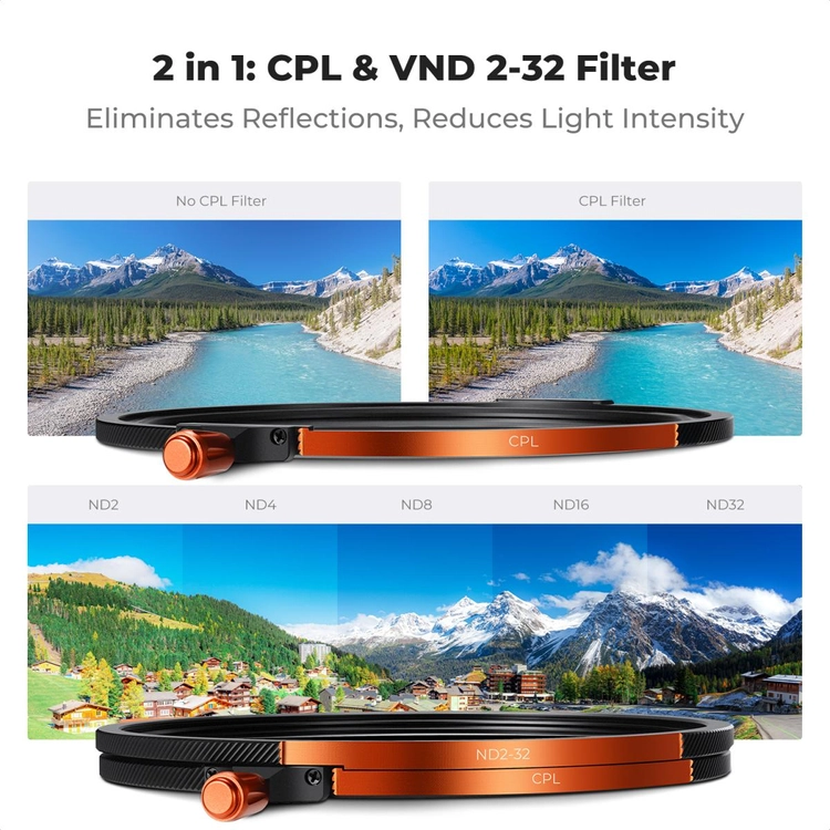 K&F Concept 72mm NANO-X 마그네틱 3종필터 ND2-32&CPL&블랙미스트1/4 (새상품) 이미지