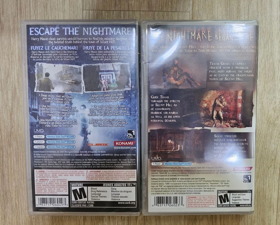 psp 사일런트힐 오리진, 섀터즈 메모리즈 북미판 밀봉 팔아요 이미지