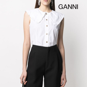 GANNI 가니 포플린 블라우스 38 이미지