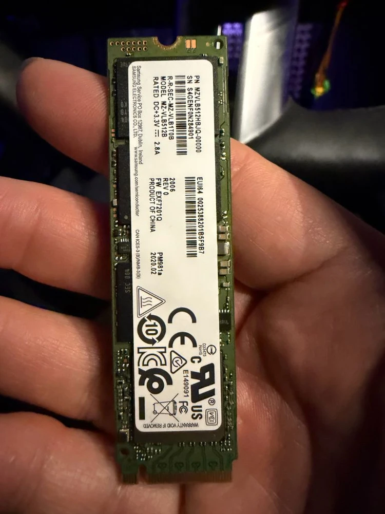 삼성 512G NVME SSD 팝니다.(gen3) - 안심되는 중고거래