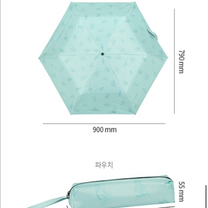 142g 초경량 UV차단 암막 양우산 고려청자 무늬 우양산 알라딘굿즈 여름필수 양산 이미지