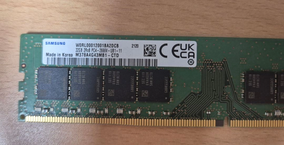 DDR4 32GB 메모리 이미지