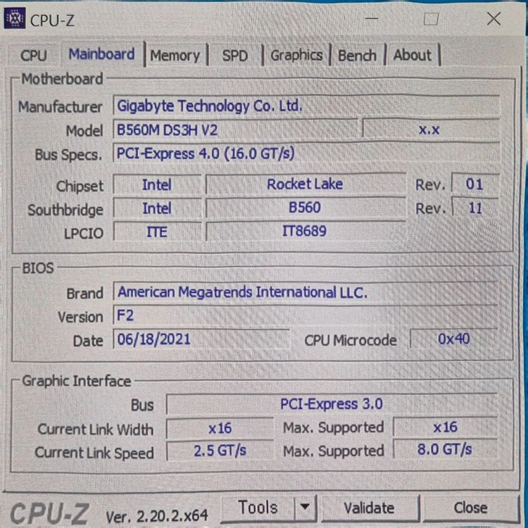 기가바이트 B560M DS3H V2 메인보드 이미지