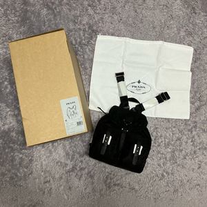 프라다 1bz677 리나일론 앤 사피아노 레더 백팩 블랙 스몰 이미지
