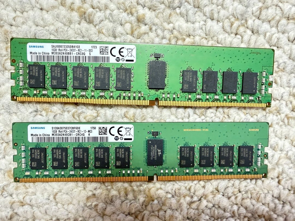삼성 DDR-4 2400 ECC 16기가 램 2개 팝니다. 이미지