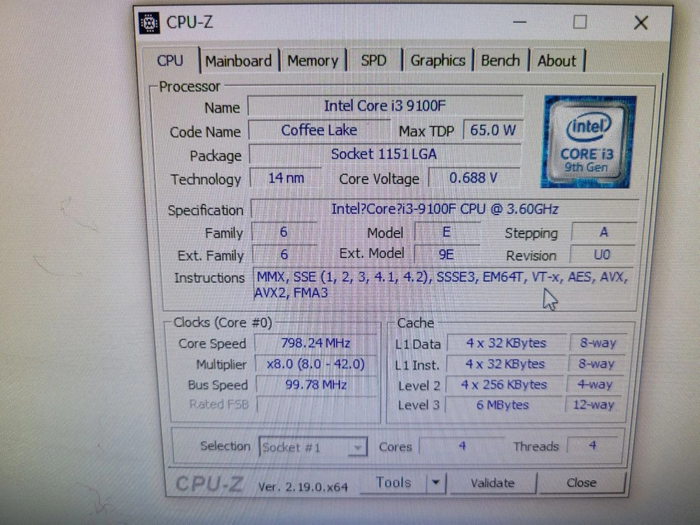 인텔 i3-9100f 단품 2만5천원+배송비에 팝니다 이미지