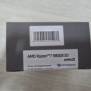 AMD 라이젠7-6세대 9800X3D (그래니트 릿지) (멀티팩 정품)미개봉새제품 이미지