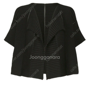 이세이미야케 플리츠플리즈 칼럼니트 가디건 블랙 새상품 이미지