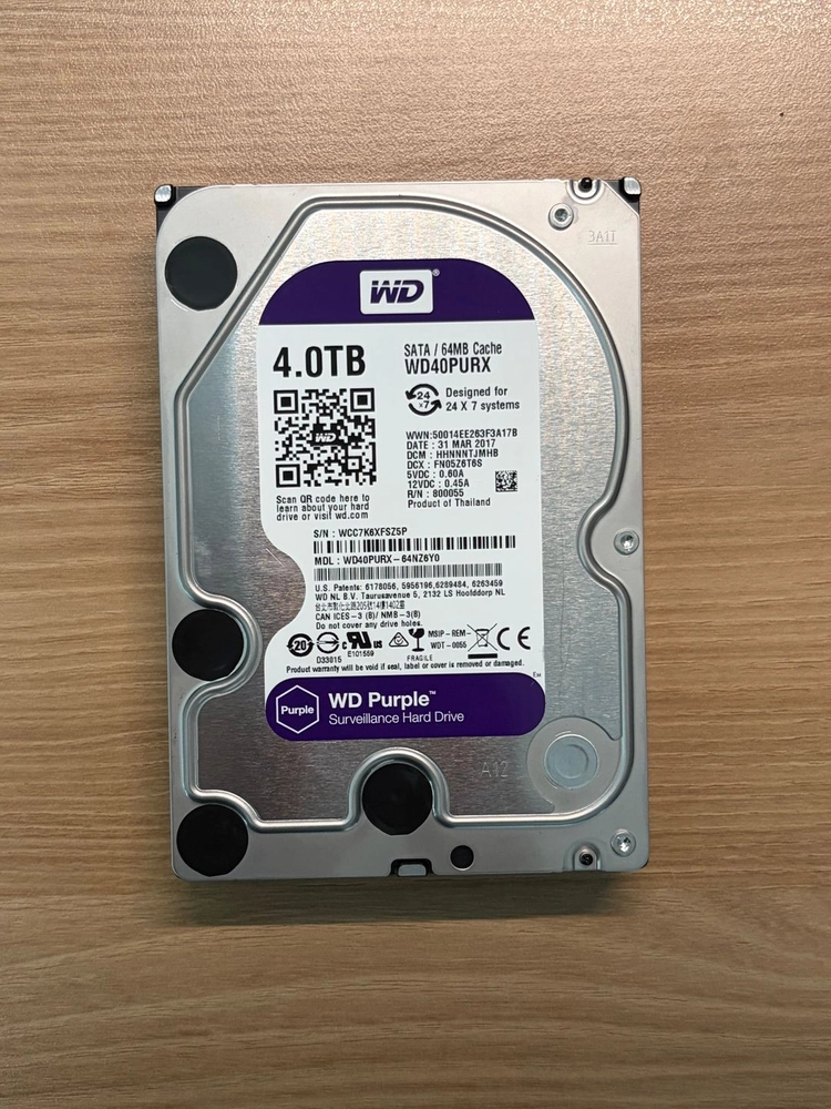 WD 퍼플 PURPLE 4TB HDD 4개 판매합니다 이미지