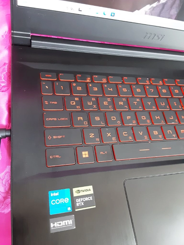 MSI Thin GF63 12VE i5-12세대 RTX4050 RAM16G SSD 1TB 급처분 급매 144Hz 이미지