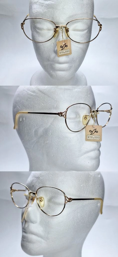 코모 grand COMO GR-441 안경테 52mm 골드 여성용 일본 빈티지 데드스톡 수입 패션 아이웨어 레트로 이미지