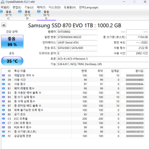 삼성 SSD 870 EVO 1TB SSD 이미지