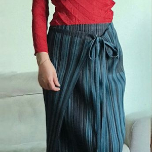 이세이미야케 플리츠플리즈 쉬폰탑+일제고퀄플리츠 랩롱스컷 이미지