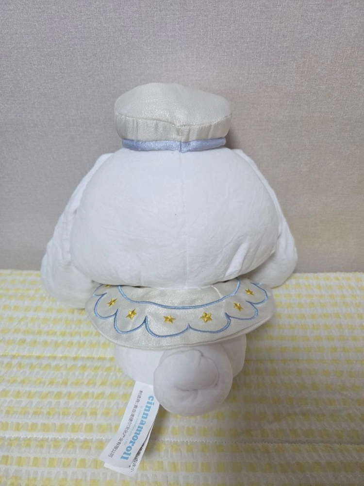 산리오 마린룩 시나모롤 골드 화이트 중형 봉제 인형 30cm 이미지