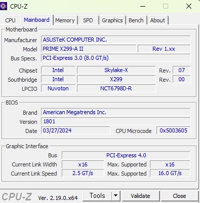ASUS PRIME X299-A II 메인보드 이미지