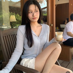 잇모멘텀 리베르 골지 가디건(시모어 도매택 이브가디건 동일) 소라색 이미지