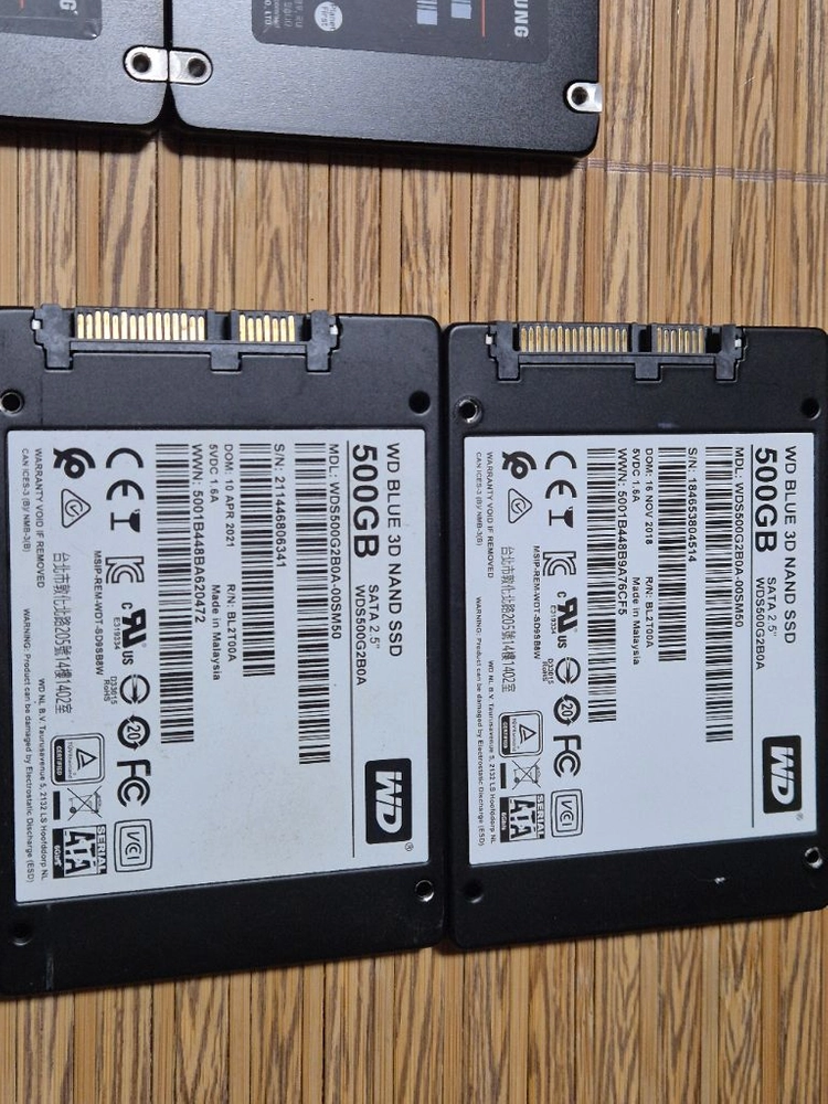 삼성 , WD SSD 500G 판매합니다 이미지