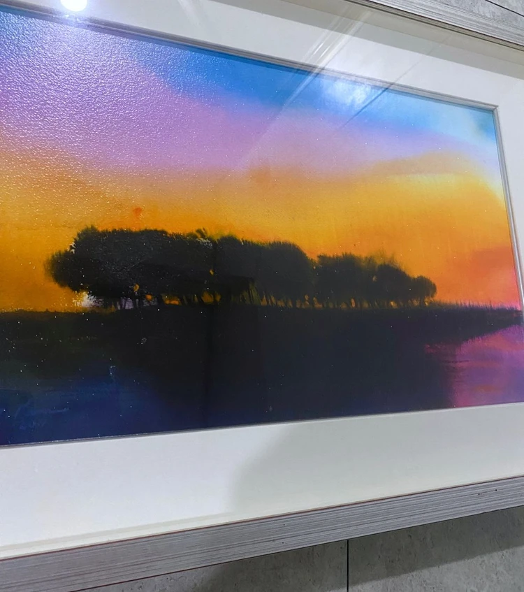 서양화가 김경진 작가 일몰 풍경화 유화 그림 작품 그림액자 이미지