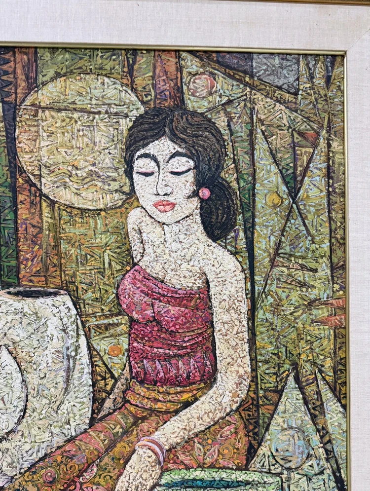 인도네시아 화가 Gianto 지안토 마티에르 기법 작품 유화그림 이미지