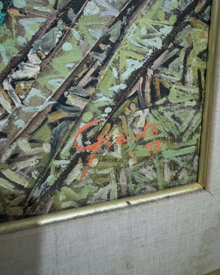 인도네시아 화가 Gianto 지안토 마티에르 기법 작품 유화그림 이미지
