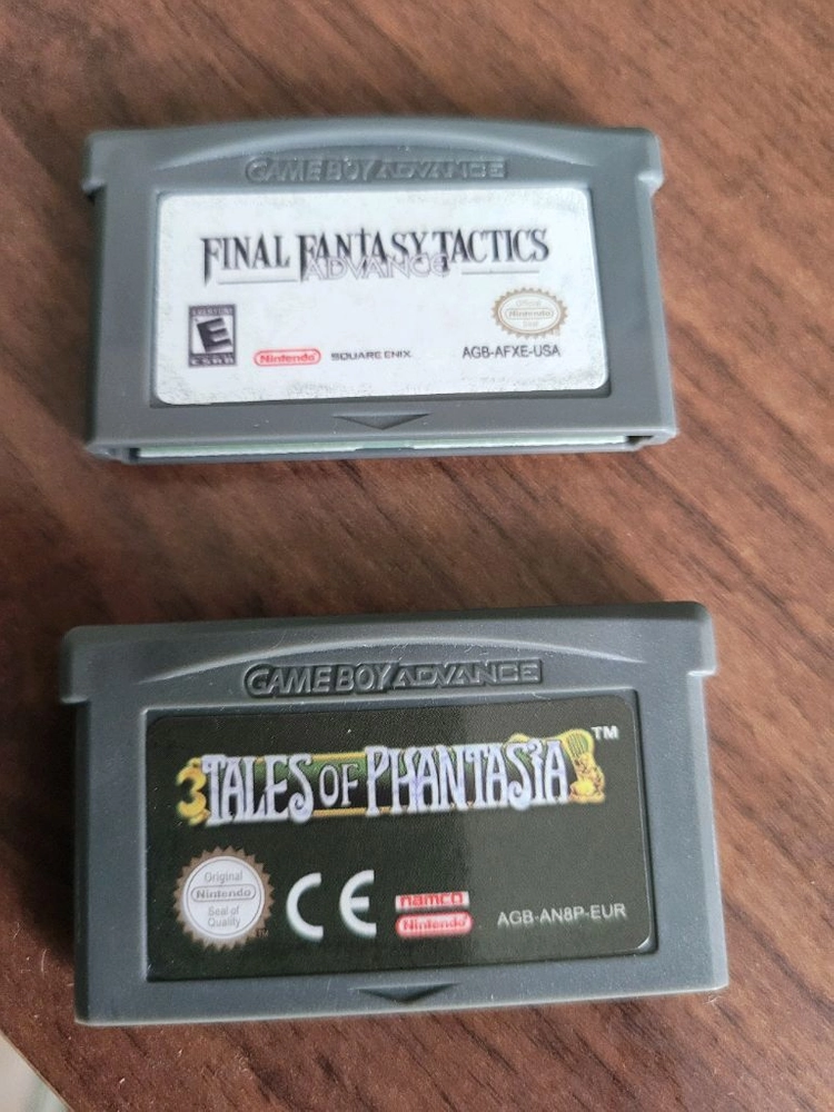 gba ds 파이널판타지택틱스 테일즈오브판타지아 팩 2개 팔아요. 게임보이어드밴스 닌텐도ds 다아 됩니다.둘다 북미 이미지