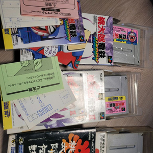 도태랑전철3 도태랑전철해피 신도태랑전설 슈퍼패미콤 sfc 팩 3개 팔아요.사진과 같아요.. 상태는 좋아요.. 이미지