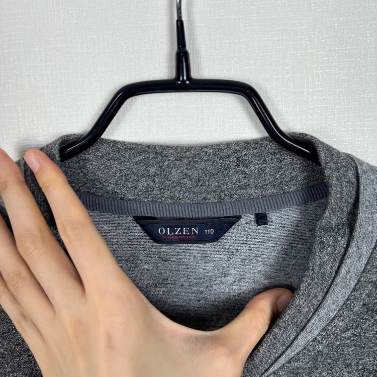 올젠/면 집업 점퍼 가디건 그레이 남2XL 110/라덴 이미지