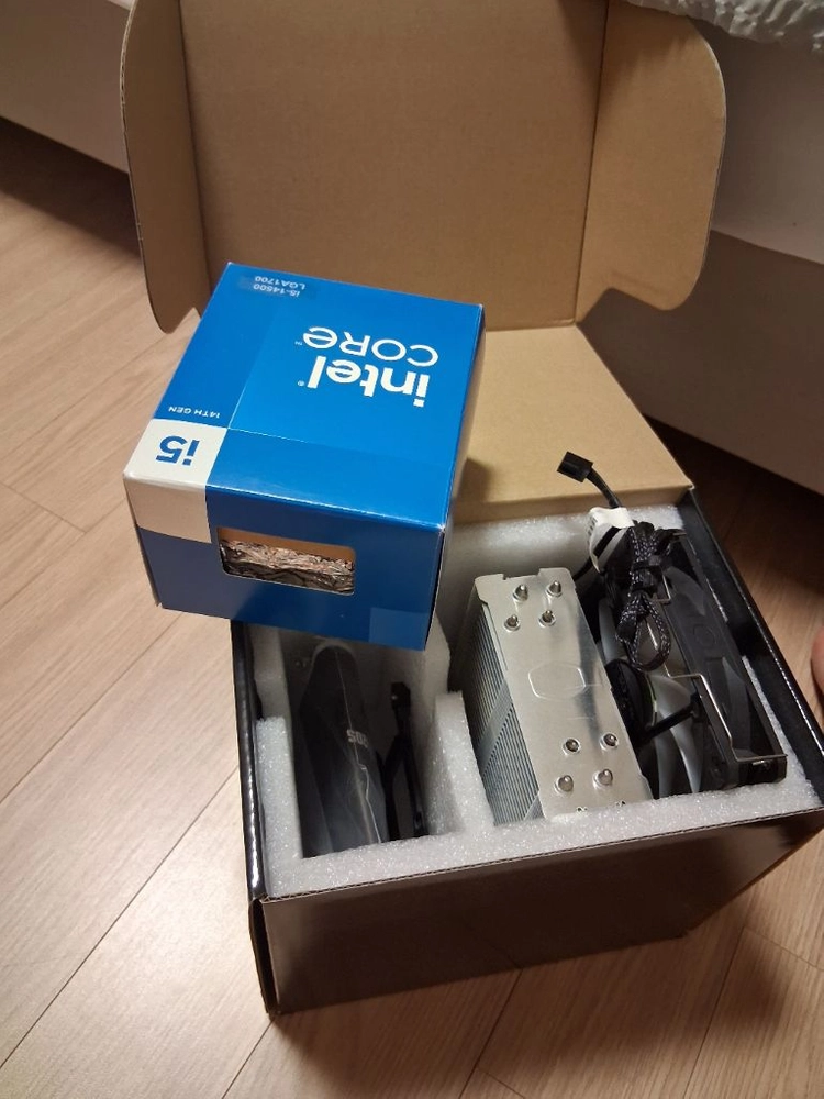 i5 14500 기본쿨러 + 사제쿨러 이미지