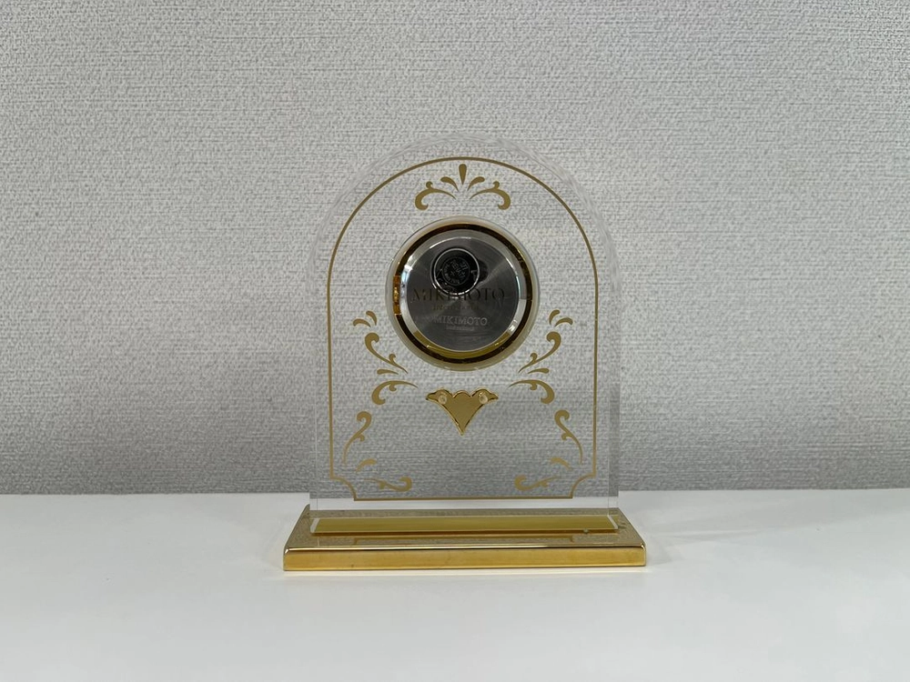 미키모토 펄 진주 아치형 탁상시계 B+ 2 MIKIMOTO 이미지