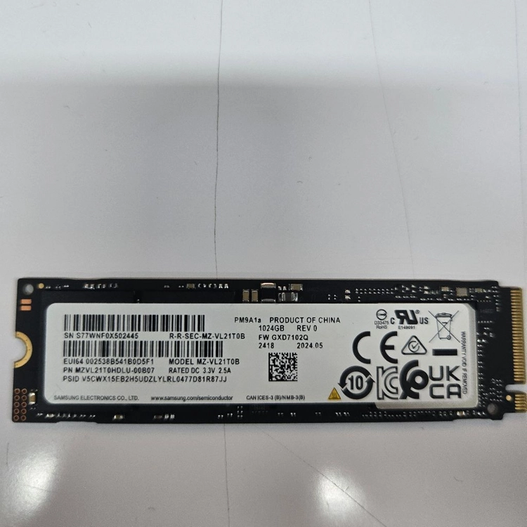 삼성 ssd PM9A1a, 1TB 4개 팝니다. (개당19/일괄70) 이미지