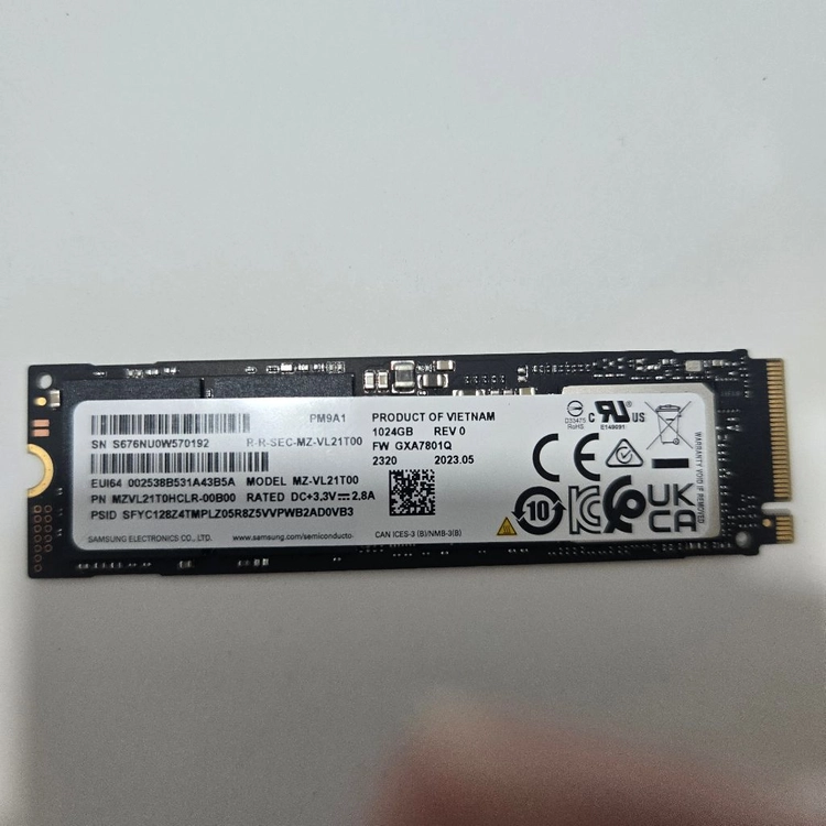 삼성 ssd PM9A1a, 1TB 4개 팝니다. (개당19/일괄70) 이미지