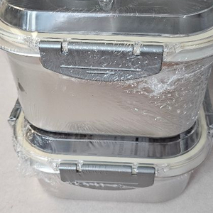 (새상품 반값 2개세트)랑펠로 에어푸드케이스 1800,2500ml 스텐 반찬통 이미지