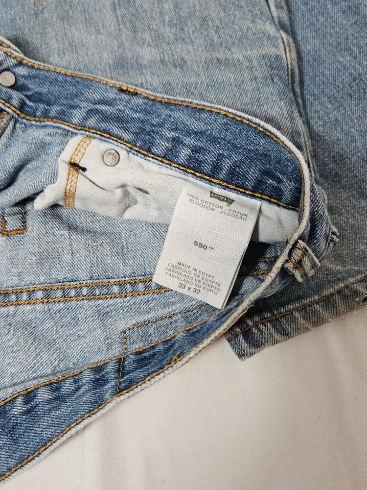 00s 리바이스 550 워싱 데님팬츠 빈티지 청바지 진 올드스쿨 데미지 33 이미지