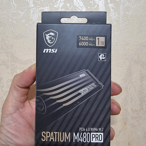 MSI SPATIUM M480 PRO NVMe M.2 2280 SSD 1TB [미개봉] 이미지