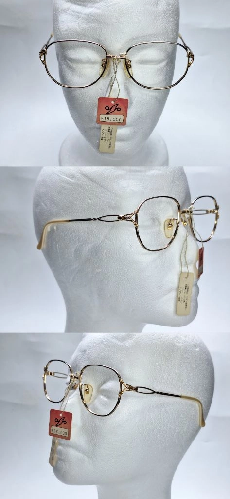 코모 grand COMO GR-427 안경테 50mm 골드 여성용 일본 빈티지 데드스톡 수입 패션 아이웨어 레트로 이미지