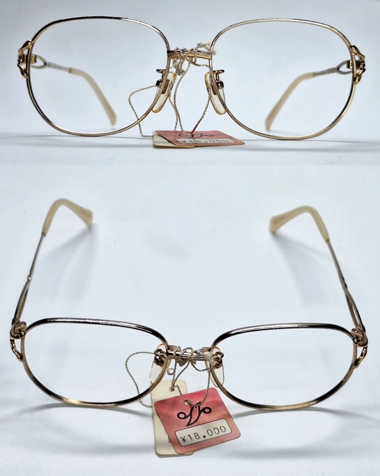 코모 grand COMO GR-427 안경테 50mm 골드 여성용 일본 빈티지 데드스톡 수입 패션 아이웨어 레트로 이미지