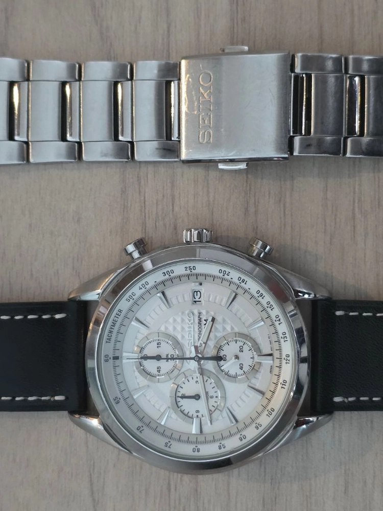 세이코 (SEIKO) 크로노 그래프 SSB173P1 실버/화이트 시계 이미지