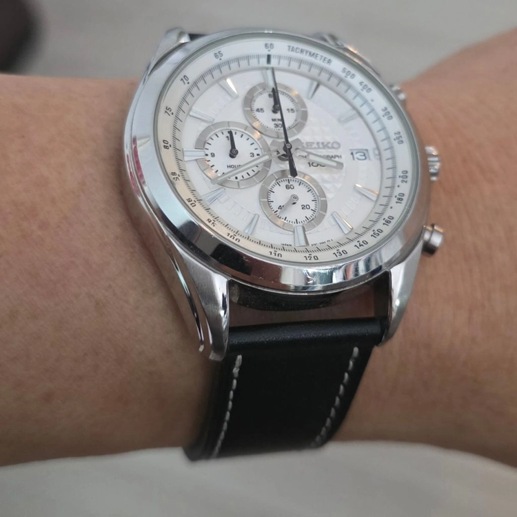 세이코 (SEIKO) 크로노 그래프 SSB173P1 실버/화이트 시계 이미지
