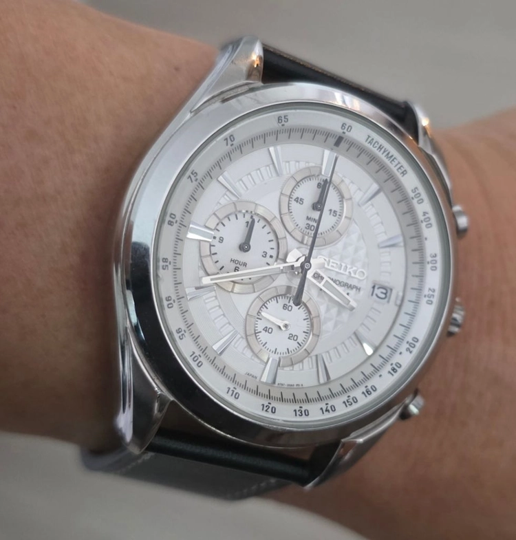세이코 (SEIKO) 크로노 그래프 SSB173P1 실버/화이트 시계 이미지