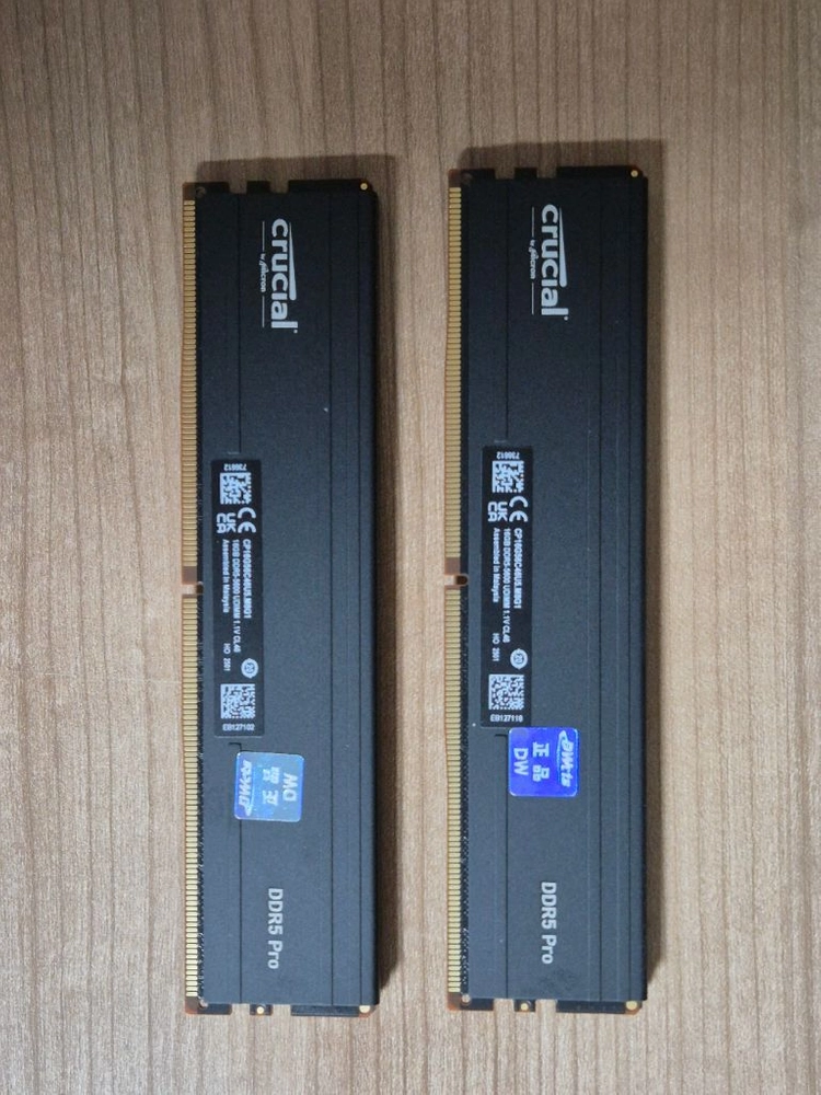 (국내정품) 마이크론 ddr5 5600 16GB PRO 2개 팝니다 - 안심되는 중고거래