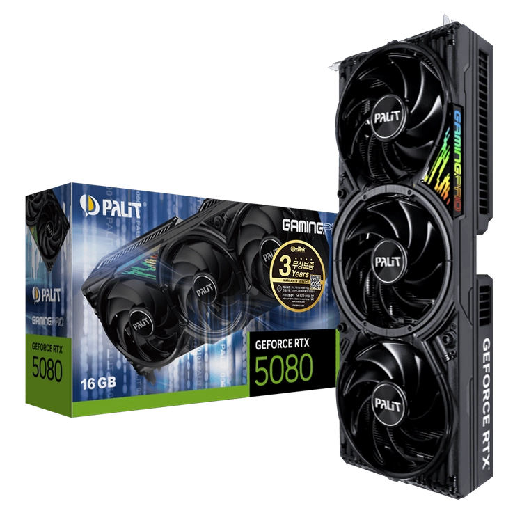 PALIT 지포스 RTX 5080 GAMINGPRO D7 16GB 이엠텍 미개봉 새제품 - 안심되는 중고거래