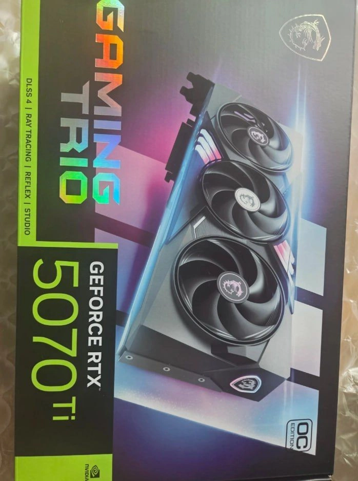 MSI RTX 5070 Ti 게이밍 트리오 미개봉 - 안심되는 중고거래