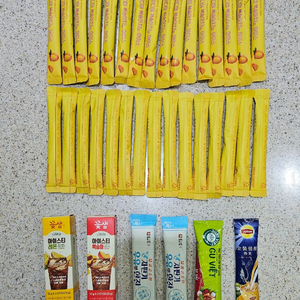 이디야 복숭아치노 아이스, 레몬 & 복숭아 아이스티 외 차류와 콘칩 5봉지 이미지