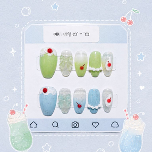 [수제네일팁] 소다 네일팁 이미지