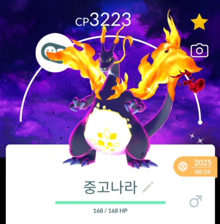 포켓몬 고 풀강! 자흑배경 거다이맥스 리자몽 이로치 - 안심되는 중고거래