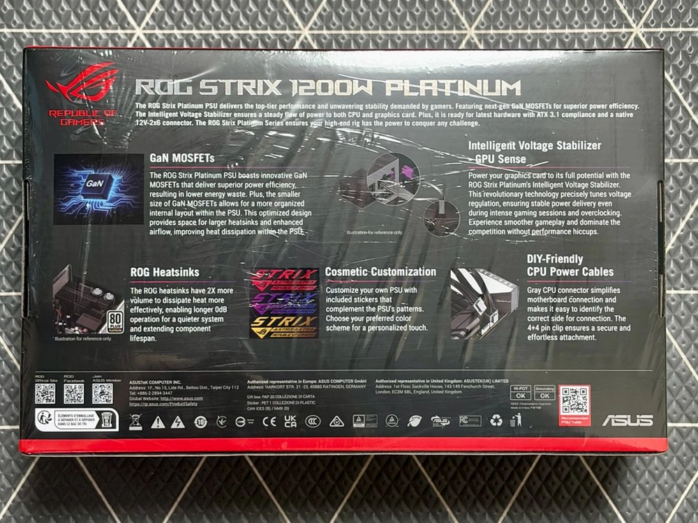 아수스 ASUS ROG STRIX 1200W Platinum 파워 이미지
