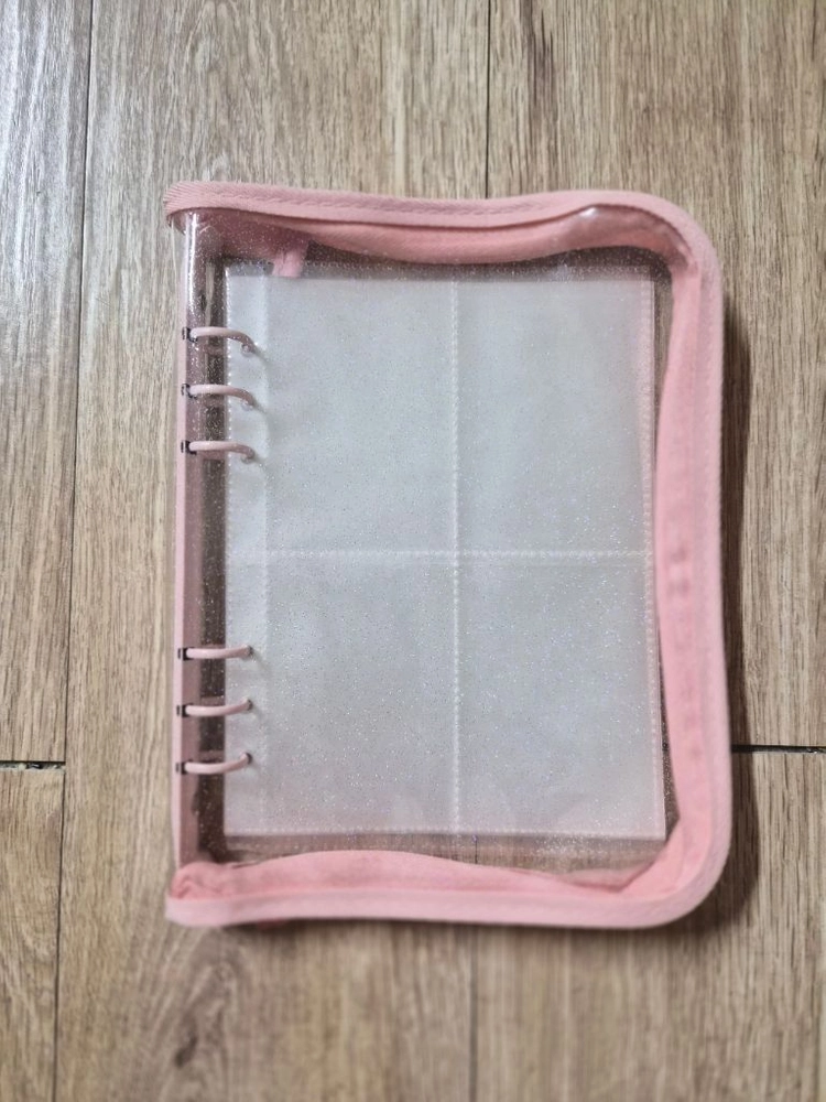 핑크 투명 글리터 포토카드 바인더 이미지
