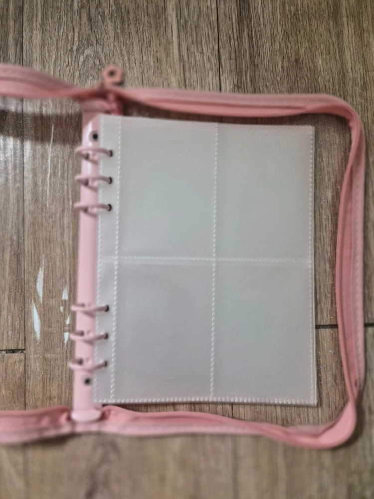 핑크 투명 글리터 포토카드 바인더 이미지