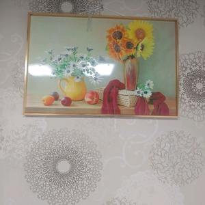 빈티지 꽃 해바라기 그림 프레임액자 이미지
