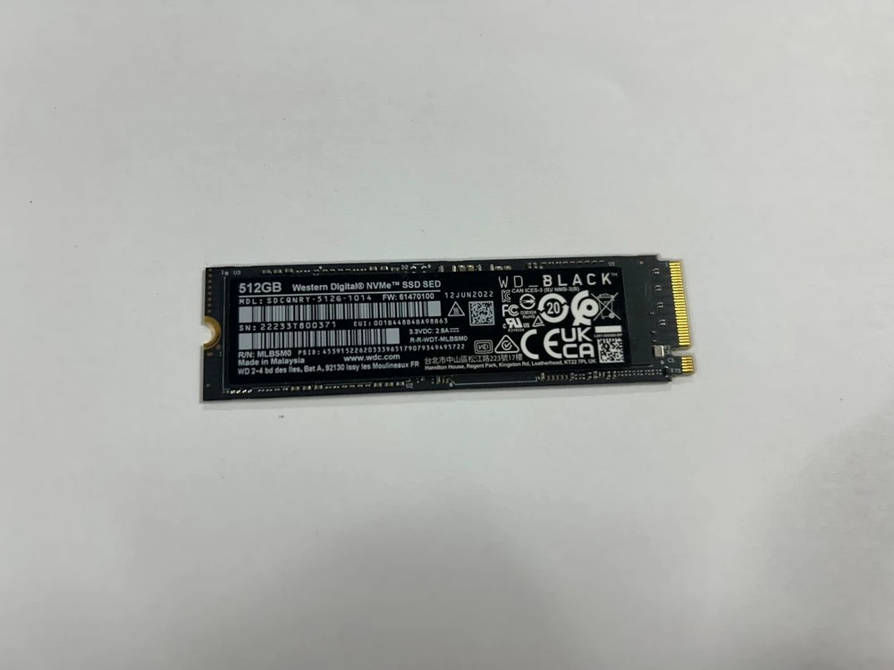 WD BLACK SN810 M.2 NVMe SSD 512GB 판매합니다 이미지
